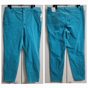 Talbots Corduroy Skinny Jegging Pants, Blue, Curvy Fit, Women's Size 16 (NWT)
